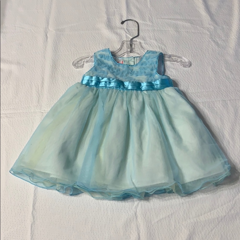 Rosenau Little Girls Dress Size 9M Babyblue